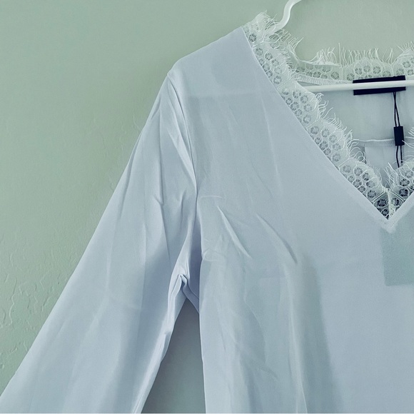 Funlingo Women’s Semi-Sheer Blouse Size Medium - Picture 2 of 8